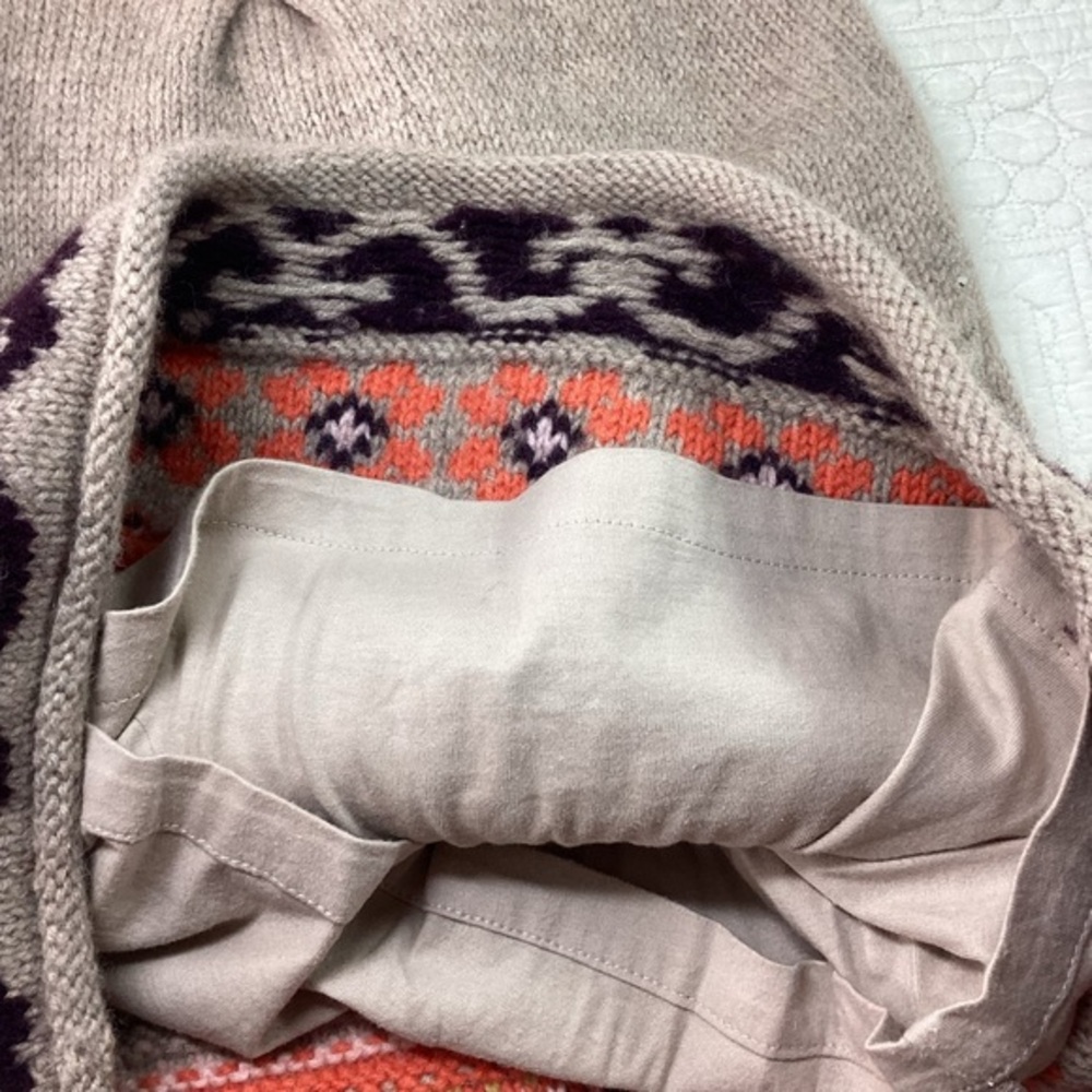 Anthropologie Sleeping on‎ Snow Strapless Sweater Dress Size Small Fair Isle - Picture 8 of 14